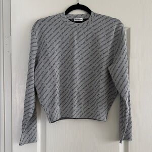 Balenciaga Monogram Gray Sweater